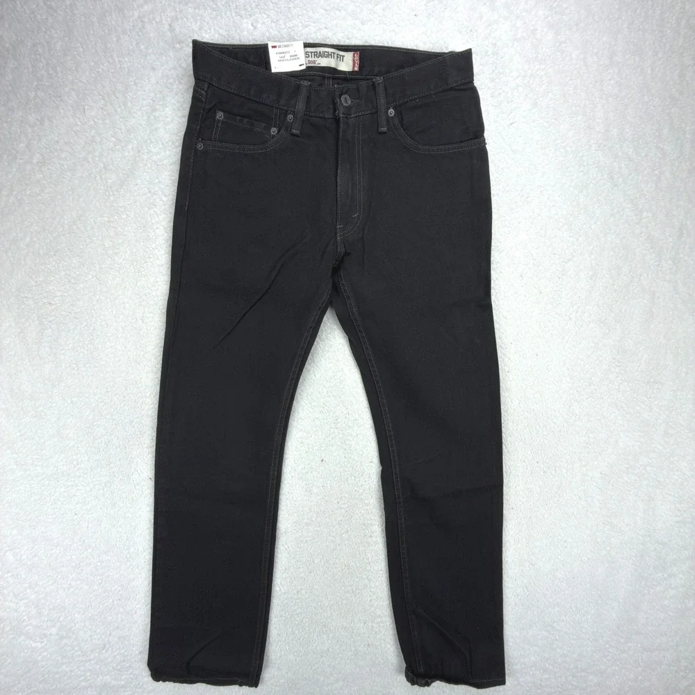 Levis 505 Regular Fit Straight Leg Jeans Mens 32x34 Black NWT NOS Vintage